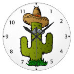 mexican cactus with mustache large clock mexican cactus with mustache large clock