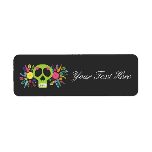 Mexican Calavera Sugar Skull Floral Edgy Boutique Label