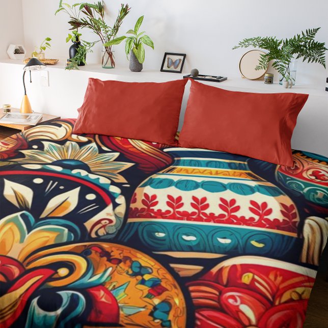 Mexican Cantaro Pottery Design Duvet Cover (Mexican Cantaro Pottery Design Duvet Cover )