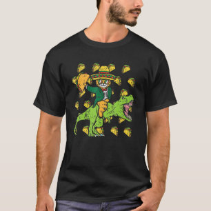 Mexican Cat Trex Tacos Funny 5 De Mayo Fiesta T-Shirt