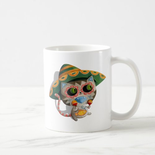 Mexican Cat with Sombrero Coffee Mug