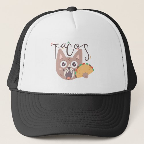 Mexican Cat With Taco Trucker Hat