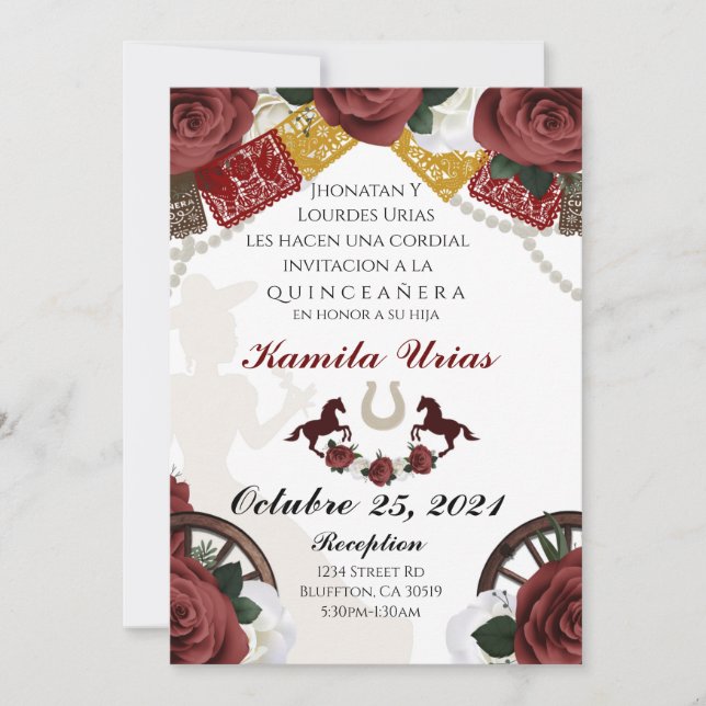 Mexican Charra Invitation (Front)