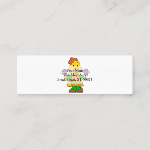 Mexican Chick cartoon  Choose background color Mini Business Card
