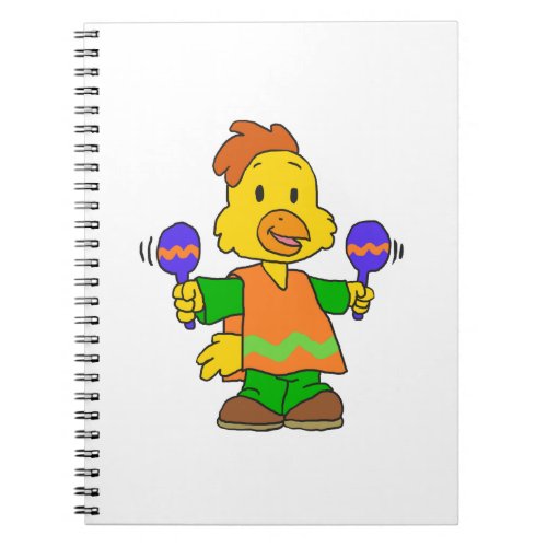 Mexican Chick cartoon  Choose background color Notebook