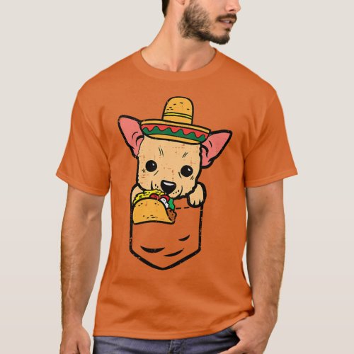 Mexican Chihuahua Chiwawa Pocket Fiesta Cinco De M T_Shirt