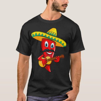 Mexican Chili Mariachi Guitar Musician Premium T-Shirt