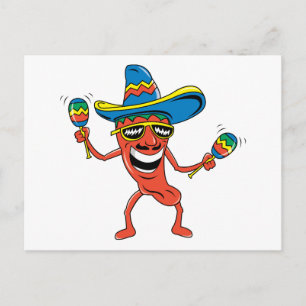 Mexican Chili Pepper Postcard