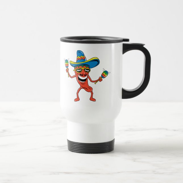 Mexican Chili Pepper Travel Mug (Right)