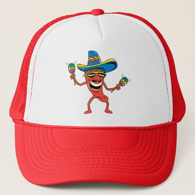 Mexican Chili Pepper Trucker Hat (Front)