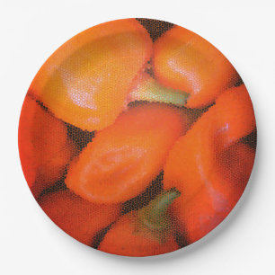 Mexican Chili Peppers Orange Spicy Southwest Paper Plates
