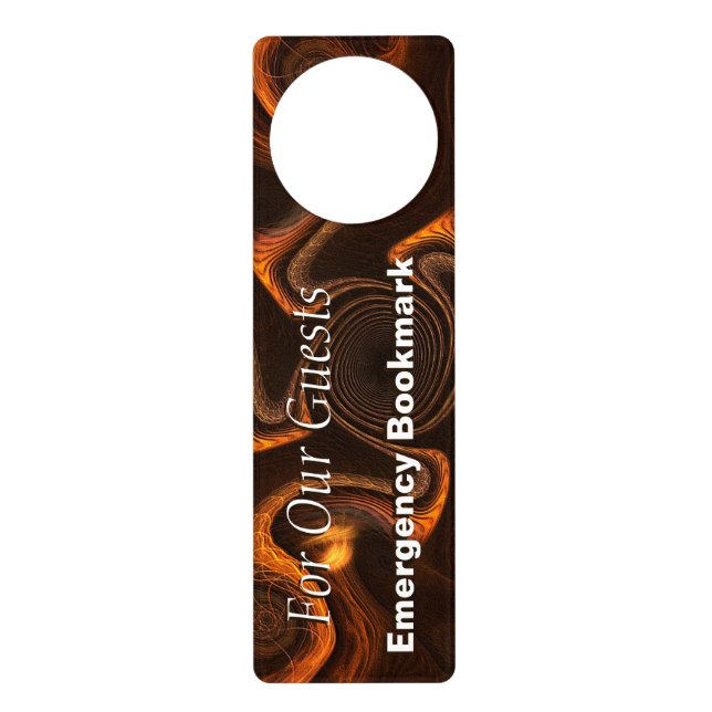 Mexican Chocolate Emergency Bookmark Door Hanger (Front)