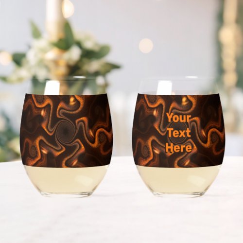 Mexican Chocolate Stemless Wine Glass