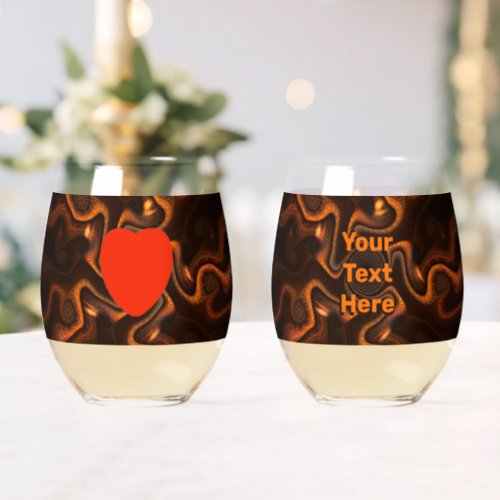 Mexican Chocolate Stemless Wine Glass