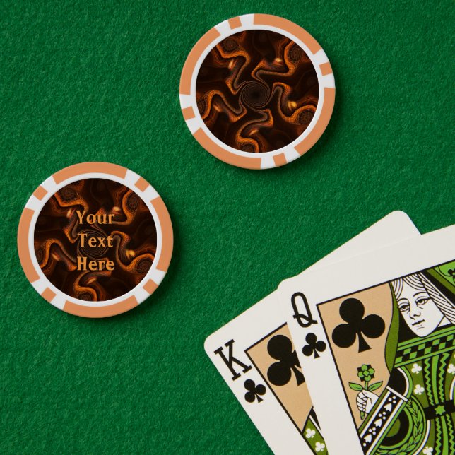 Mexican Chocolate Swirl Poker Chips (Poker Table (Double))
