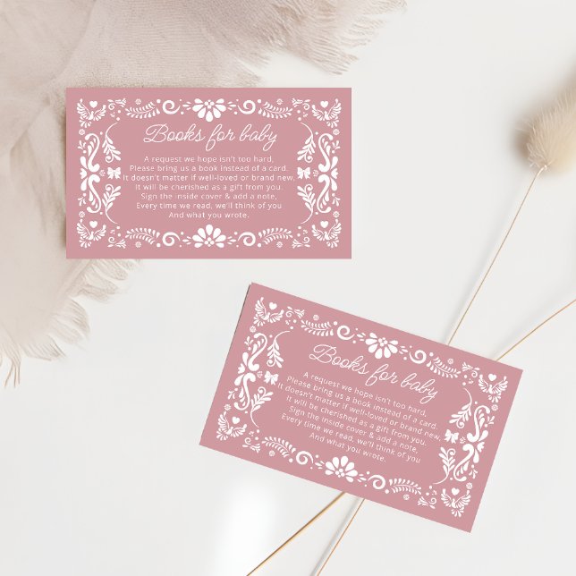 Mexican Cielito Lindo Baby Shower Books for Baby Enclosure Card (Creator Uploaded)