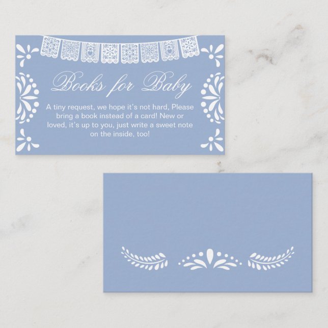 Mexican Cielito Lindo Baby Shower Books for Baby Enclosure Card (Front/Back)