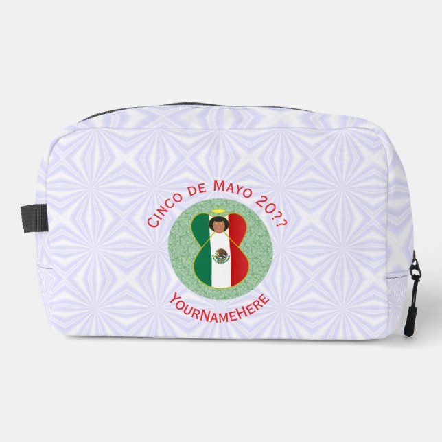 Mexican Cinco de Mayo Angel Personalized  Dopp Kit (Front)