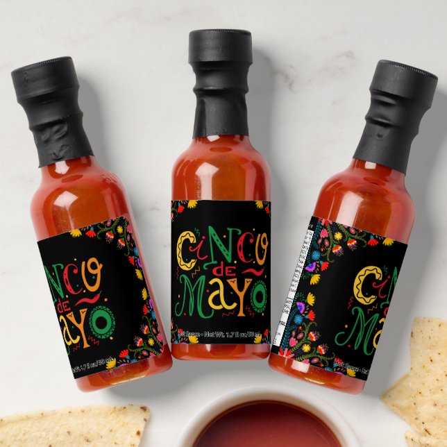 Mexican Cinco De Mayo Fiesta Hot Sauce Favors  (Laydown)
