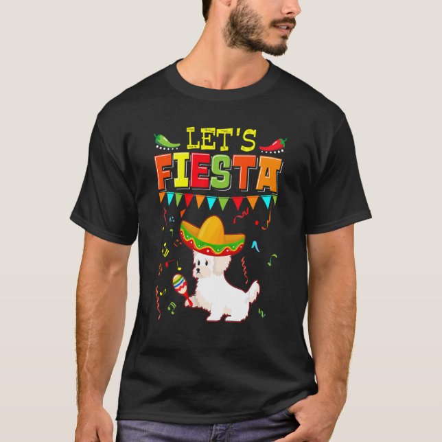 Mexican Cinco De Mayo Fiesta  Let's Fiesta Cavacho T-Shirt (Front)