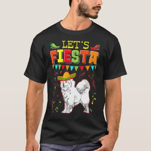Mexican Cinco De Mayo Fiesta  Lets Fiesta Samoyed T_Shirt