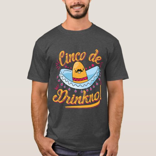 Mexican Cinco De Mayo Party Cute Sombrero  retro T_Shirt