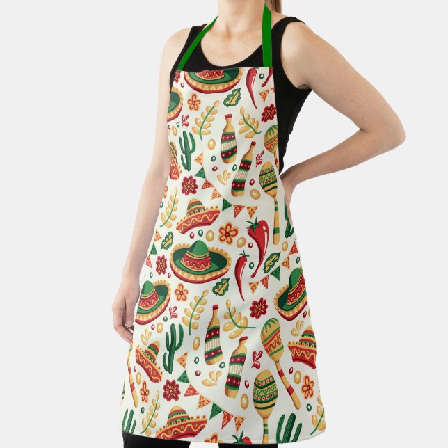 Mexican Cinco De Mayo Pattern  Apron (Insitu)