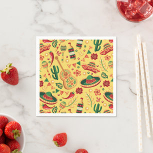 Mexican Cinco De Mayo Pattern Napkins