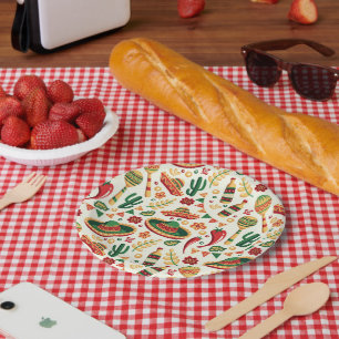 Mexican Cinco De Mayo Pattern Paper Plates