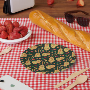 Mexican Cinco De Mayo Pattern  Paper Plates
