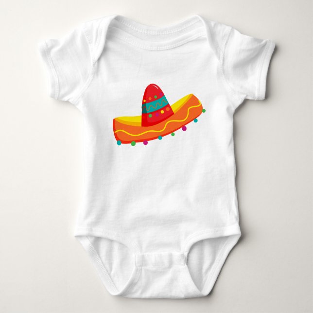 Mexican  Cinco de Mayo Sombrero Baby's t-shirt Baby Bodysuit (Front)