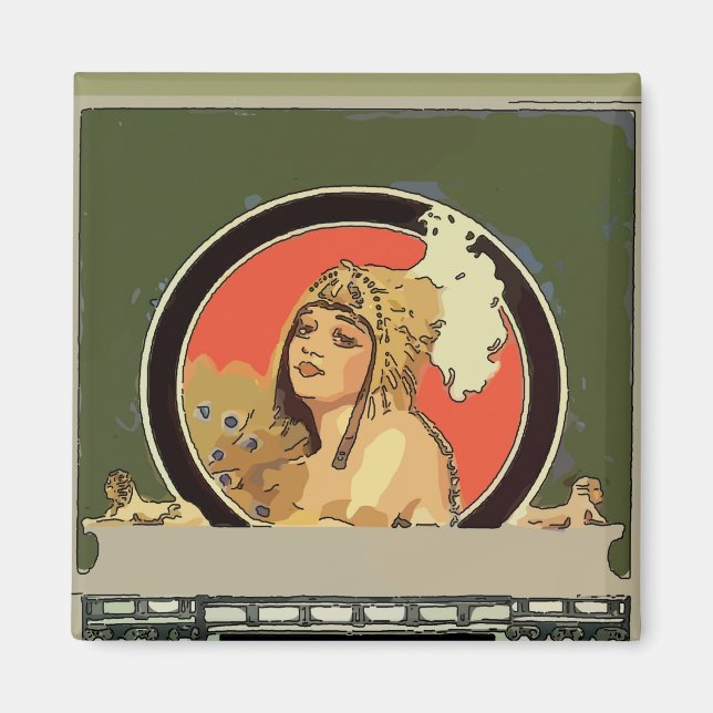 Mexican Cleopatra Tile add name Magnet (Front)