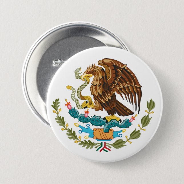 Mexican coat of arms button (Front & Back)