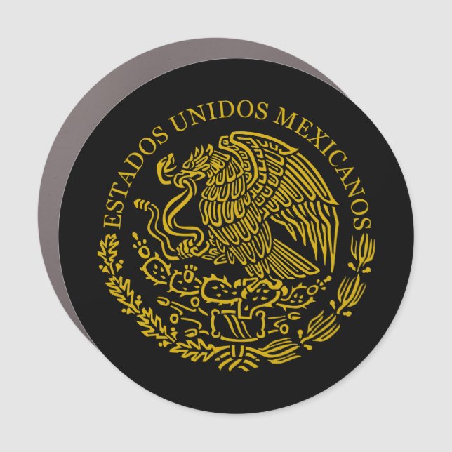 Mexican coat of arms car magnet (Front)