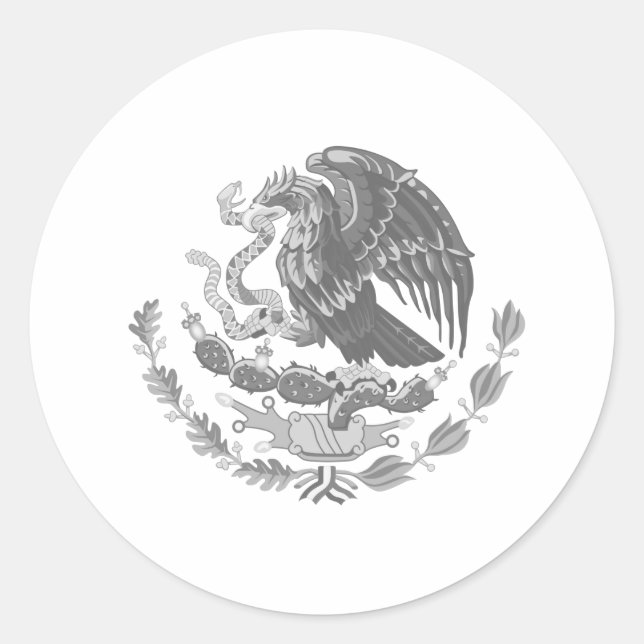 Mexican coat of arms classic round sticker (Front)