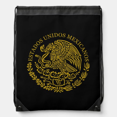 Mexican coat of arms  drawstring bag