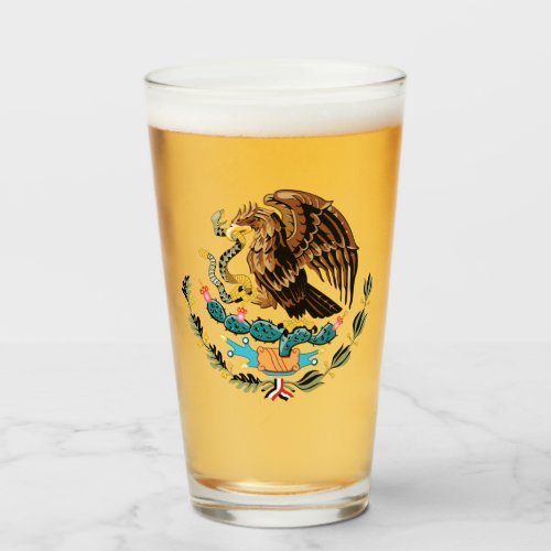 Mexican coat of arms glass