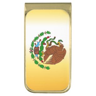 Mexican Coat of arms Gold Finish Money Clip