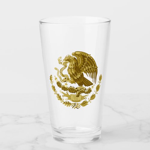 Mexican coat of arms _ golden glass