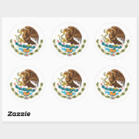 Mexico Coat of Arms - Flag of Mexico Stickers