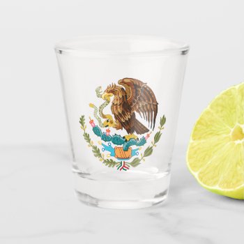 Mexican Coat Of Arms Tenochtitlan Mexico Shot Glass by Classicville at Zazzle