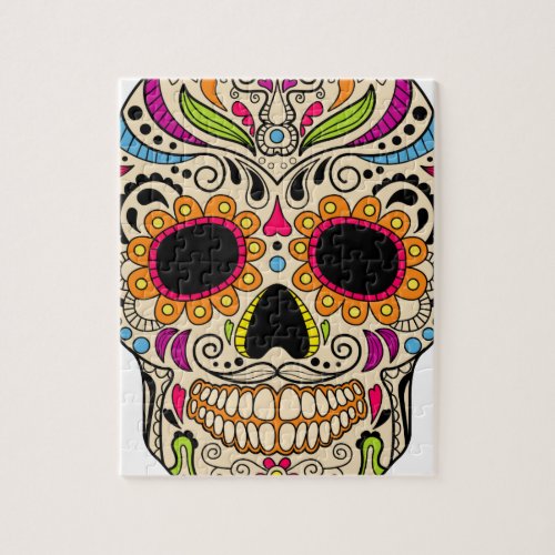Mexican color skull jigsaw puzzle