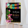 Mexican Colorful Fiesta Floral Birthday Welcome Poster