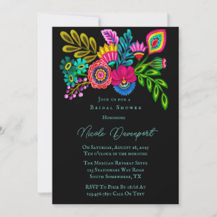 Mexican Colorful Flora Bridal Shower Invitation