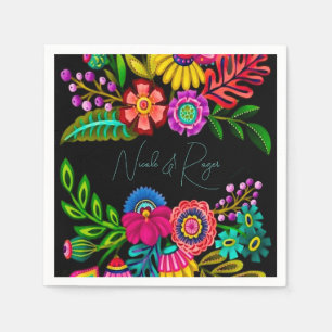 Mexican Colorful Flora Wedding Napkins