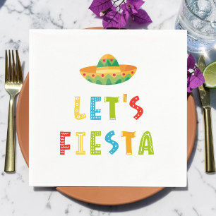 Mexican Colorful Let's Fiesta Napkins
