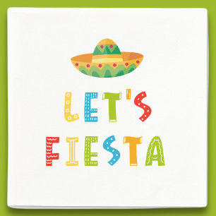Mexican Colorful Let's Fiesta Napkins