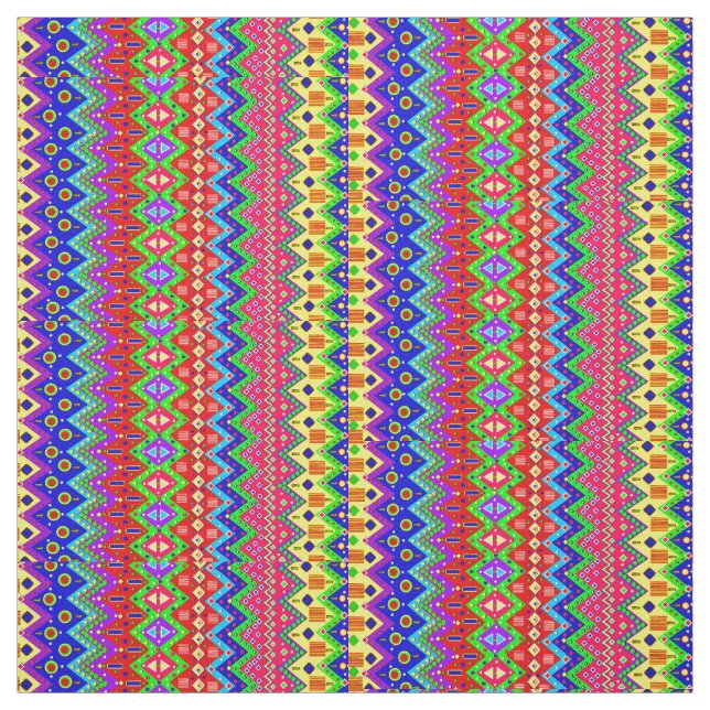 Mexican  Colorful Pattern Fabric (Swatch)