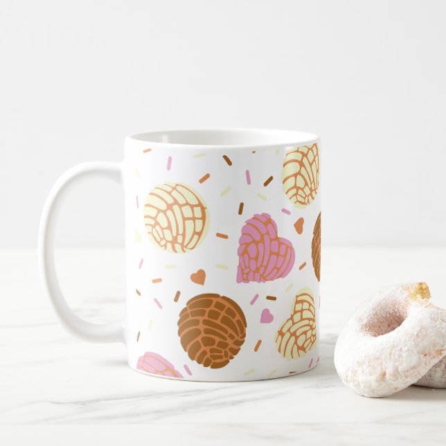 Mexican Concha Coffee Mug (With Donut)