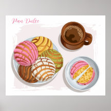 Mexican Concha Pan Dulce & Champurrado Mug Kitchen